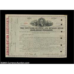 William H. Vanderbuilt - New York Central and Hudson River Railroad Company (New York) An unissued c