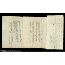 George Washington's Life Guard - Pay Documents A highly interesting group of three Revolutionary War
