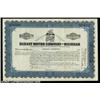Image 1 : Durant Motor Company of Michigan (Michigan) A 1924 certificate in blue and black for two shares. The