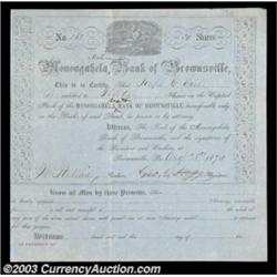 Monongahela Bank of Brownsville (Pennsylvania) An interesting certificate on a bank which was federa