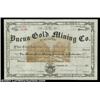 Image 1 : Buena Gold Mining Co. of Colorado (Pennsylvania)A 1882 dated certificate for five hundred shares bea