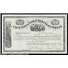 Image 1 : Columbus Gold Mining Company (New York) A 50 share certificate from 1880 in black on white. Litho. A