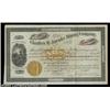 Image 1 : Charles H. Jacobs Mining Company (Arkansas) A 1887 issued certificate in gold and black with two Mor