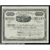 Image 1 : Provident Mining Company (New Jersey) A 1882 certificate for 100 shares. Black/white with a center v