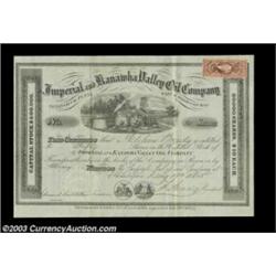 Imperial and Kanawha Valley Oil Company (Pennsylvania and West Virginia) A 1865 certificate for 50 s