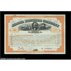 Adams Express Company - Specimen (New York) An orange and black certificate for 100 shares. Adams Ex
