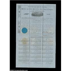 Buffalo & New York Railway Company (New York) A scarce early New York railroad bond for $1000 bearin