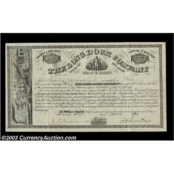 The Long Dock Company (New Jersey) A 1879 certificate printed in black for two shares. There is a sa