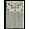State of Arkansas A 1871 $500 Levee Bond bearing interest at 7%. Black with red overprint. Engraved.