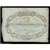 Casino et Concerts Paganini (France) A historic 1837 certificate for 1000 Francs in black, gold and.