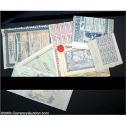 A group of 15 Assorted International Certificates A highly colorful and graphic group of 15 certific
