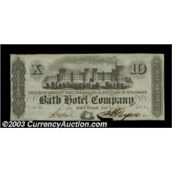 Bath Hotel Company (New York) A currency size certificate for one share bearing a $10 denomination..