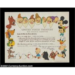 Disney War Finance Committee Certificate.A second example, equally as nice. Important notice: We exp