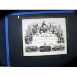 Highly Unusual B.E.P. Produced Oversized Stock Certificate. The largest B.E.P. produced item that we