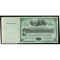 Westinghouse Air Brake Company - Specimen (Pennsylvania) A green and black Specimen for 100 shares..