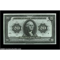 American Bank Note Company Specimen. Both sides of this specimen note are identical but for color. O