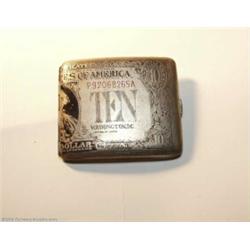 Half-size $10 Cigarette Case. A nicer case, curved to fit comfortably in a pocket. The condition is.