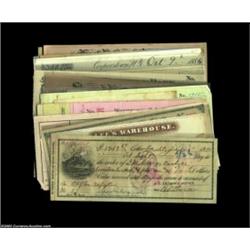 Assorted Nineteenth and Early Twentieth Century Checks. A large group lot of various checks from man