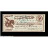 Image 1 : 1877 Carson City, Nevada Check. This elaborate early check bears two attractive vignettes: an eagle.