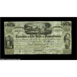 1842 State of Pennsylvania Appropriation CertificateA certificate dated June 7, 1842 from the Treasu