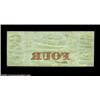 Image 2 : Clifton, C.W.- Bank of Western Canada $4 Sept. 20, 1859 Ch. 795-10-12A beautiful example with the st