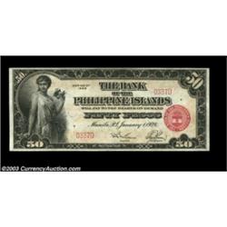 Philippines 50 pesos 1928 Bank of the Philippine Islands Pick 19A nice example of this scarcer issue