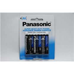 4 PACKS OF PANASONIC AA BATTERIES