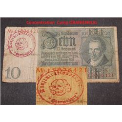 NAZI CONCENTRATION CAMP ORANIENBURG NOTE