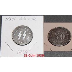 1939 NAZI SS COIN