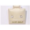 Image 1 : 14KT GOLD CZ EARRINGS