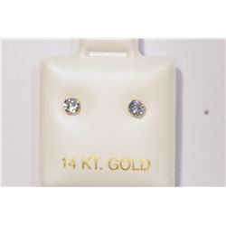 14KT GOLD TANZANITE EARRINGS