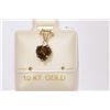 Image 1 : 10KT GOLD SMOKEY TOPAZ PENDANT
