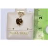 Image 2 : 10KT GOLD SMOKEY TOPAZ PENDANT