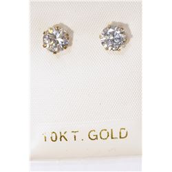 10KT GOLD CZ EARRINGS