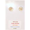 Image 2 : 10KT GOLD CZ EARRINGS