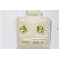 10KT GOLD PERIDOT EARRINGS