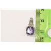 Image 2 : STERLING SILVER AMETHYST & DIAMOND PENDANT
