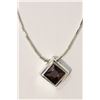 Image 1 : STERLING SILVER GARNET NECKLACE