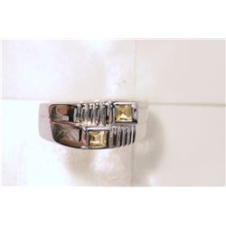 STERLING SILVER CITRINE RING