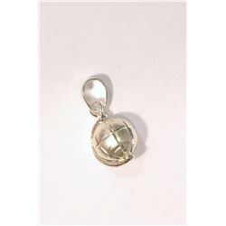 STERLING SILVER GLOBE PENDANT