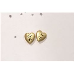 14KT GOLD HEART EARRINGS