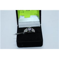 .925 SILVER 3.5 CTW SQUARE MYSTIC TOPAZ & 4