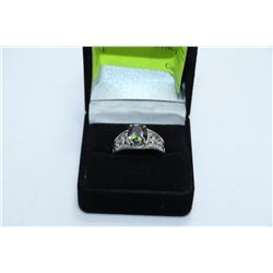 .925 SILVER 3.5 CTW OVAL MYSTIC TOPAZ LADIES