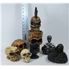 Image 1 : COLLECTION OF SKULL ORNAMENTS & ASHTRAYS