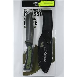 NEW OLYMPIA HUNTING KNIFE & SHEATH