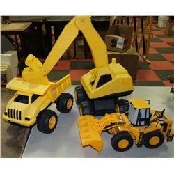 3 CONTRUCTION TRUCK TOYS