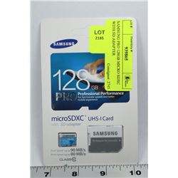 SAMSUNG PRO 128GB MICRO SDXC WITH SD ADAPTER