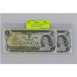 TWO GEM UNC 1973 1 DOLLAR NOTES CONSECUTIVE S/N