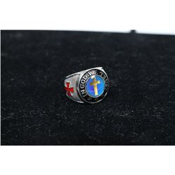 SILVER PLATED MAN MOOD KINGS RING