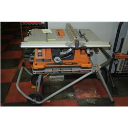 RIDGID 10 INCH TABLE SAW MOUNTED ON